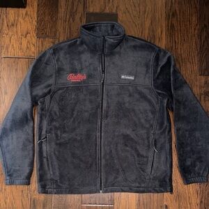 Men’s Columbia Charcoal/Black Fleece Jacket sz XL